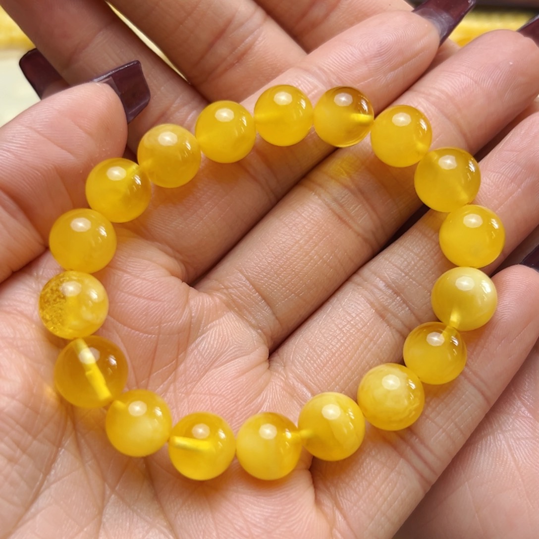 琥珀裸石未镶嵌10mm单圈