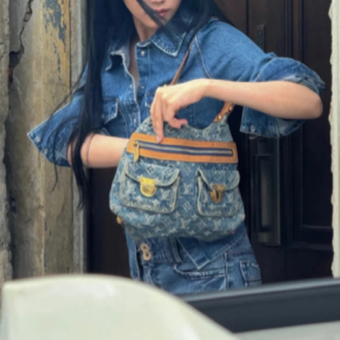 95新 LouisVuitton/路易威登 LV单宁曼哈顿单肩包新到
