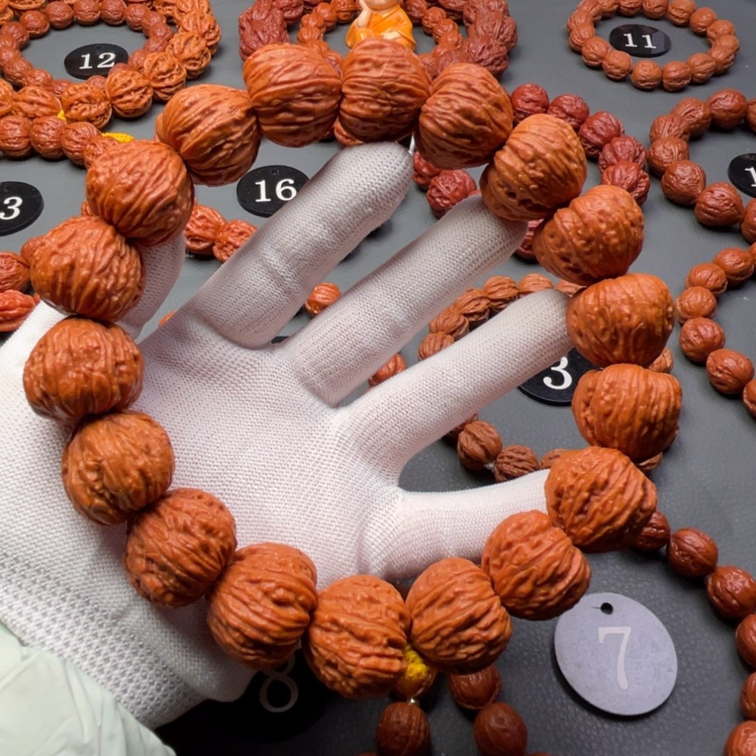 手串文玩核桃野生核桃元宝形闷墩秋子手持