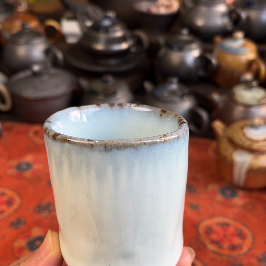 柴烧茶器主人杯杯柴烧