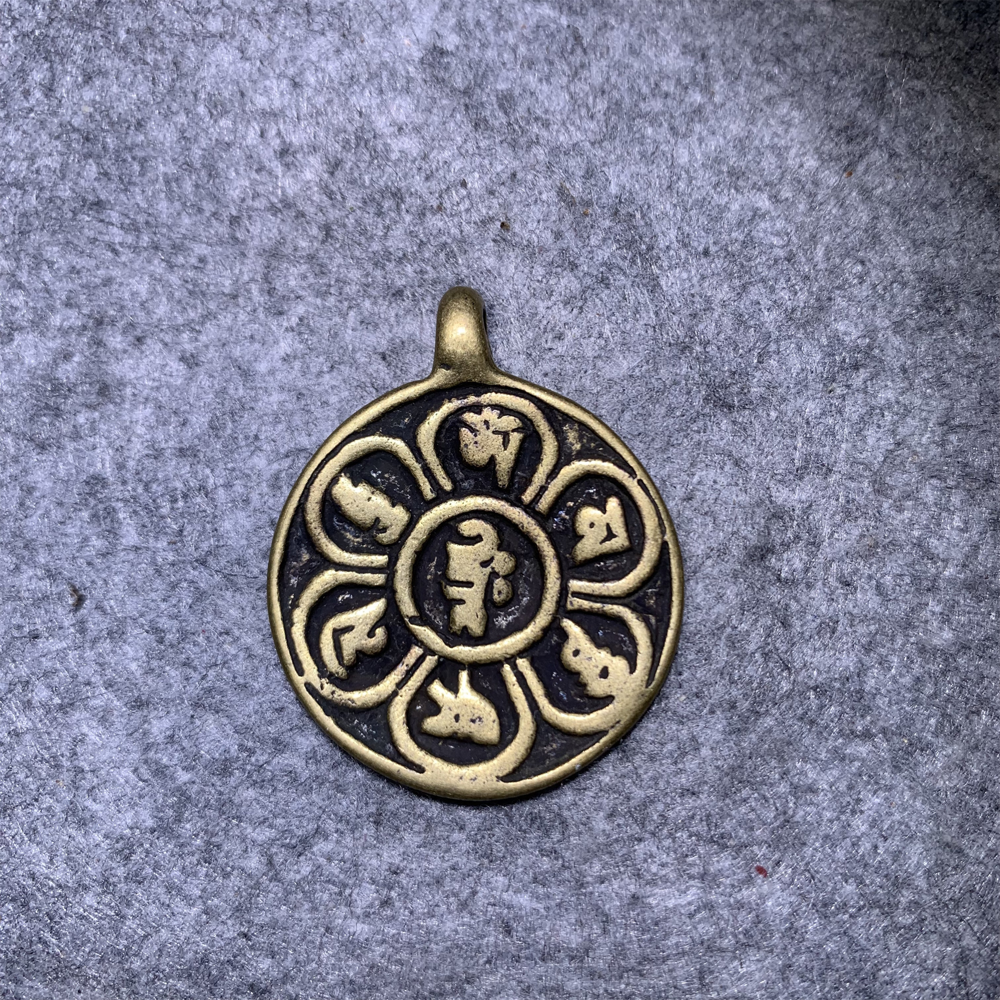 清晚期藏传挂件/F山东省传承文物商店库出2832