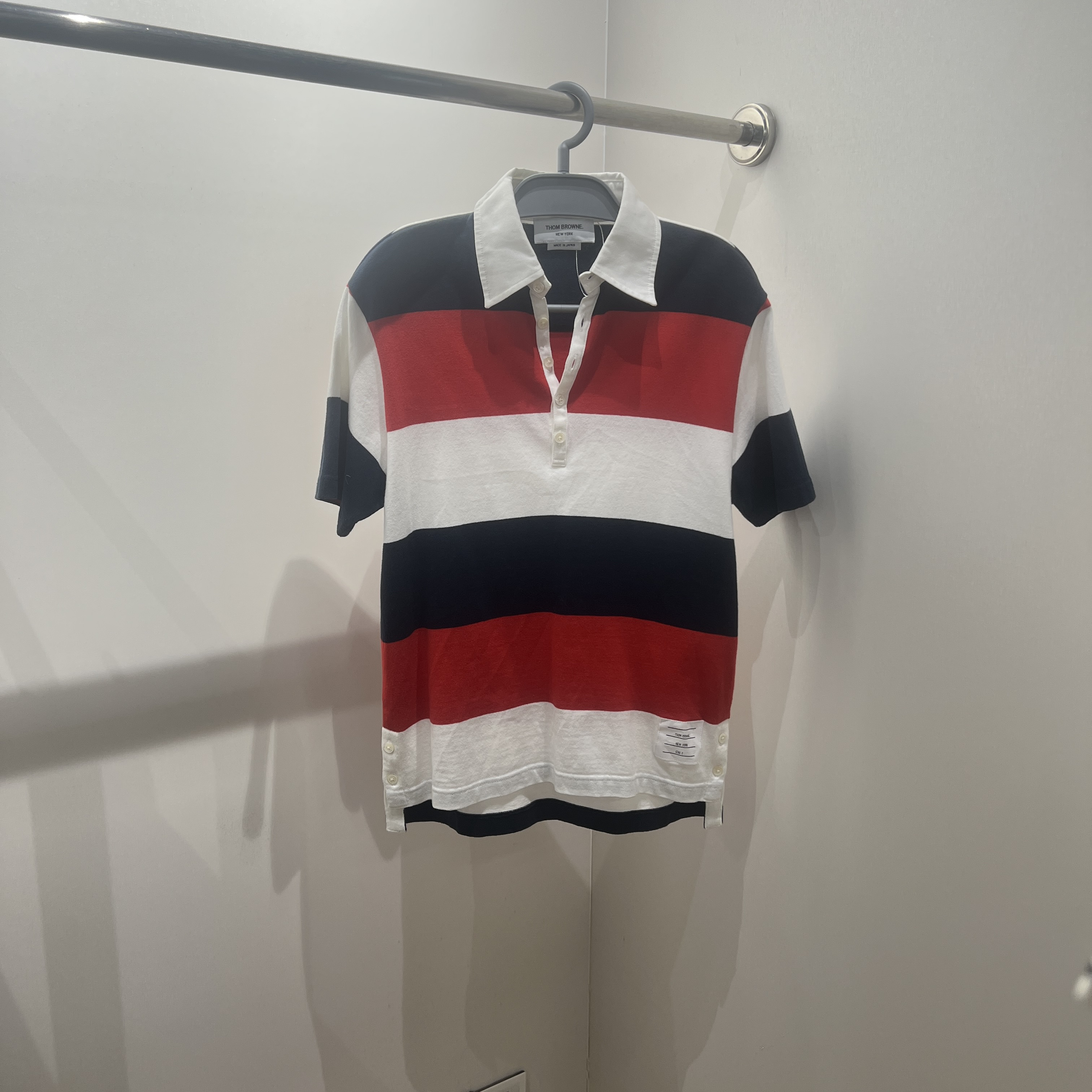 99新 THOMBROWNE 1773/撞色系polo衬衫上衣 2码 棉