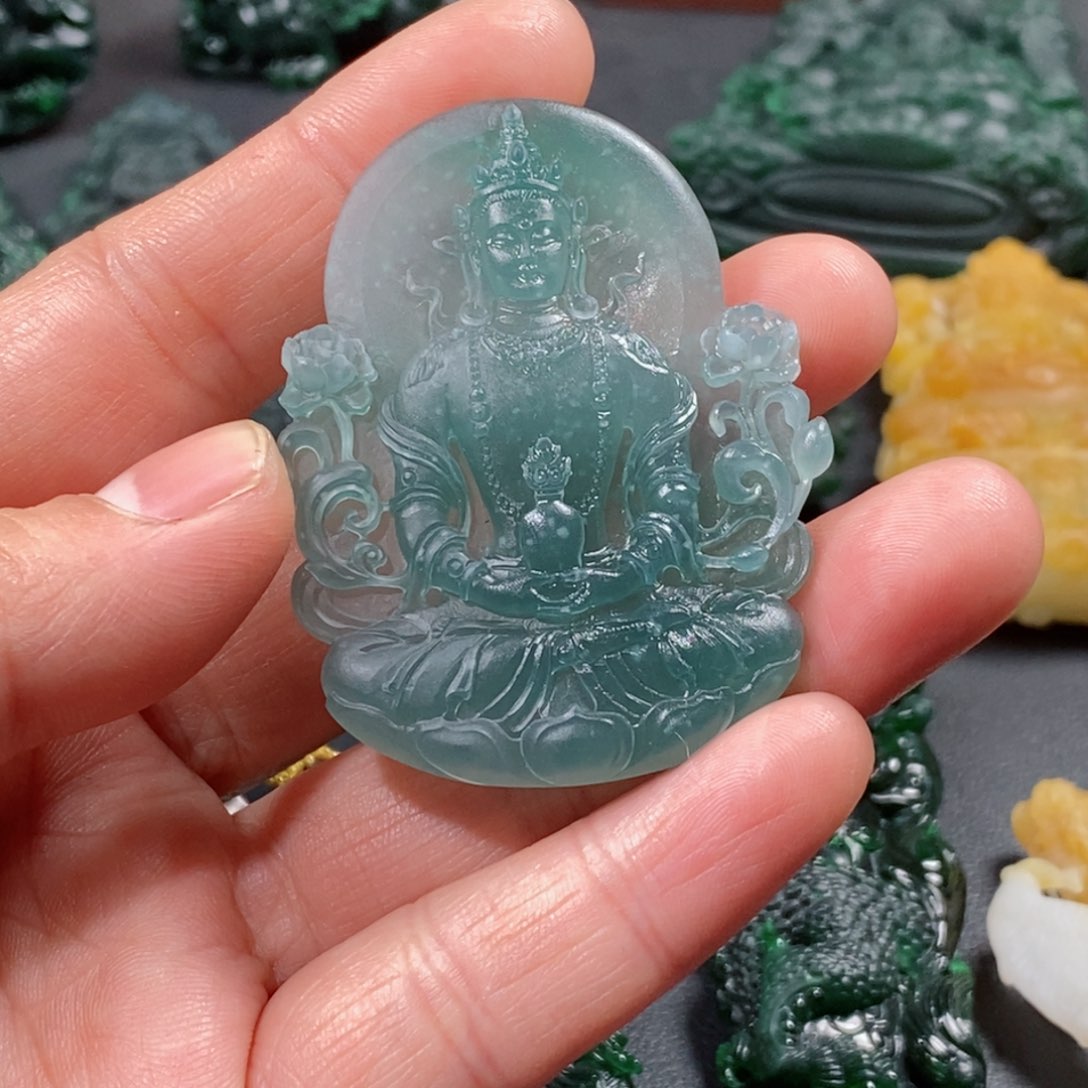 定制翡翠未镶嵌翡翠吊坠x