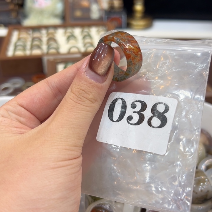 玛瑙/玉髓合金戒指38港23