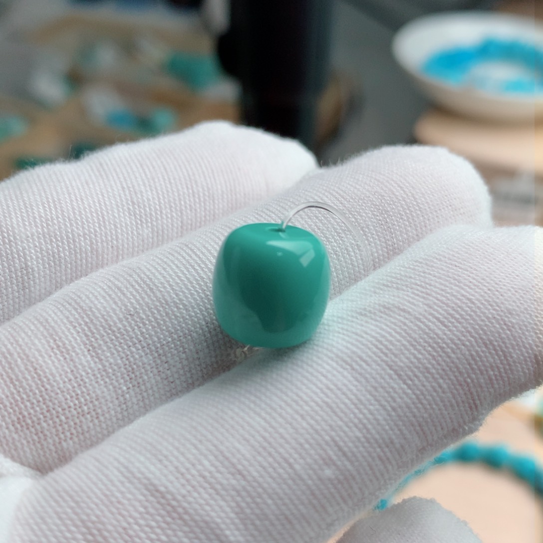 绿松石珠宝奇石未镶嵌11.9mm