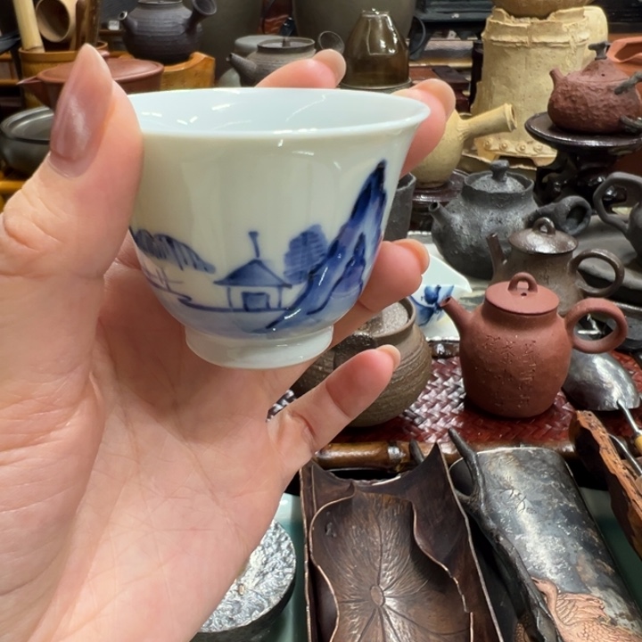 陶杯青花杯茶器茶器茶器
