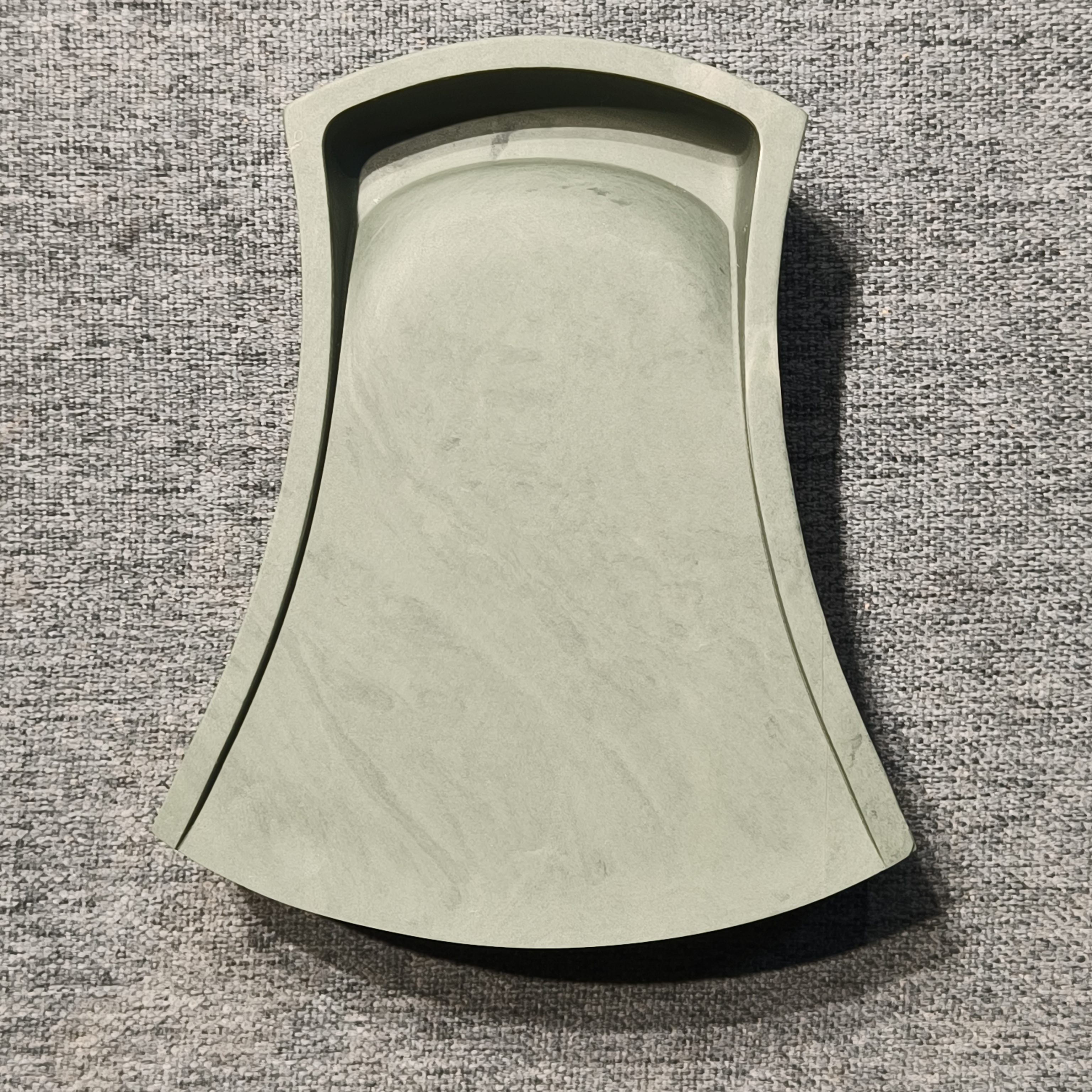 甘肃洮砚，水泉双面做工风字砚，尺寸12.5*10.1*3厘米