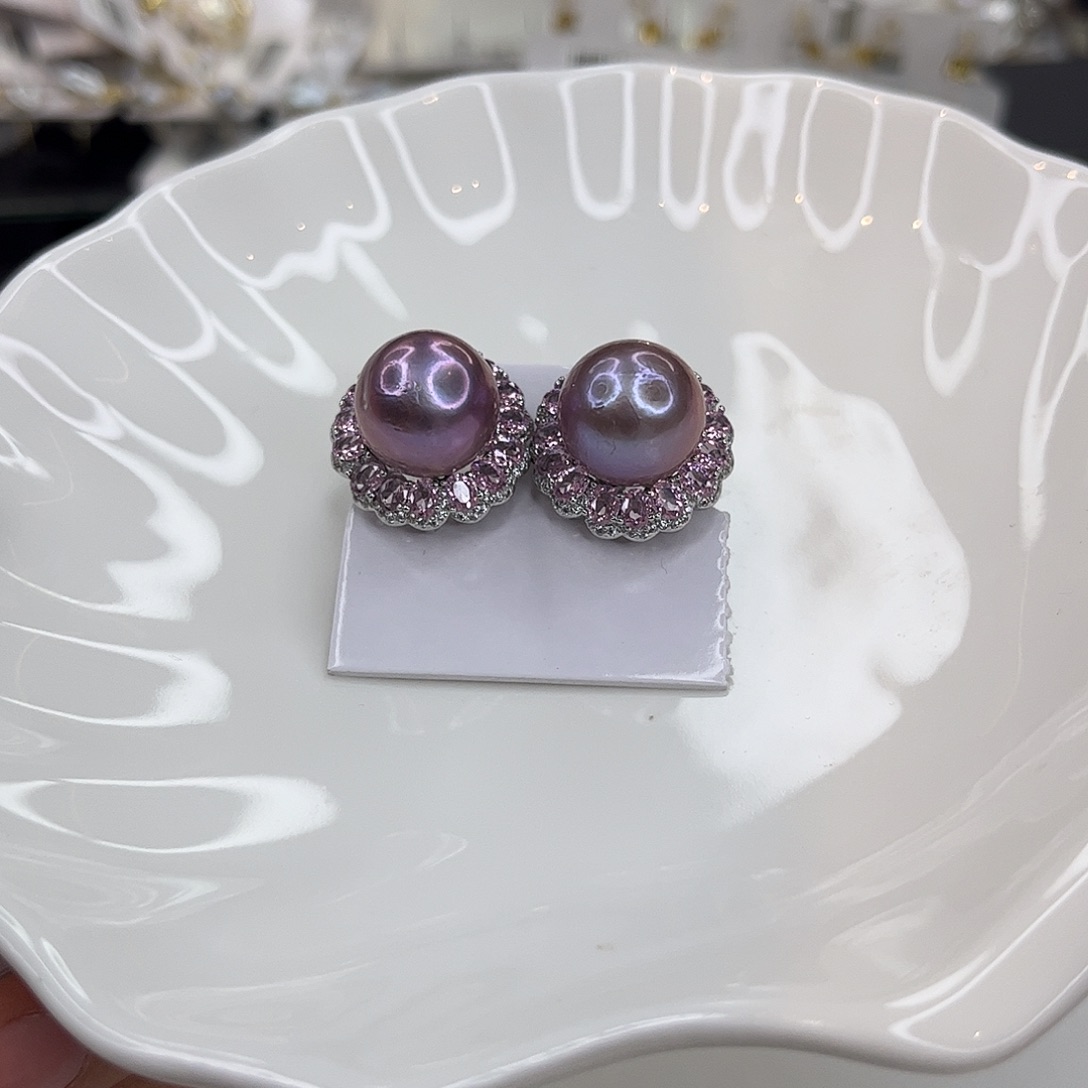 耳饰合金淡水珍珠