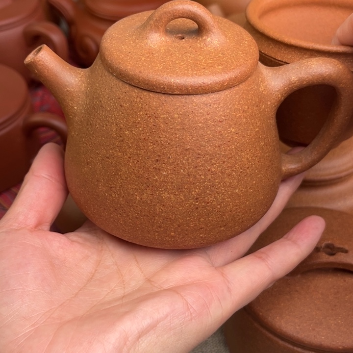 茶壶紫砂原矿黄降坡20目高石瓢精工半手260cc