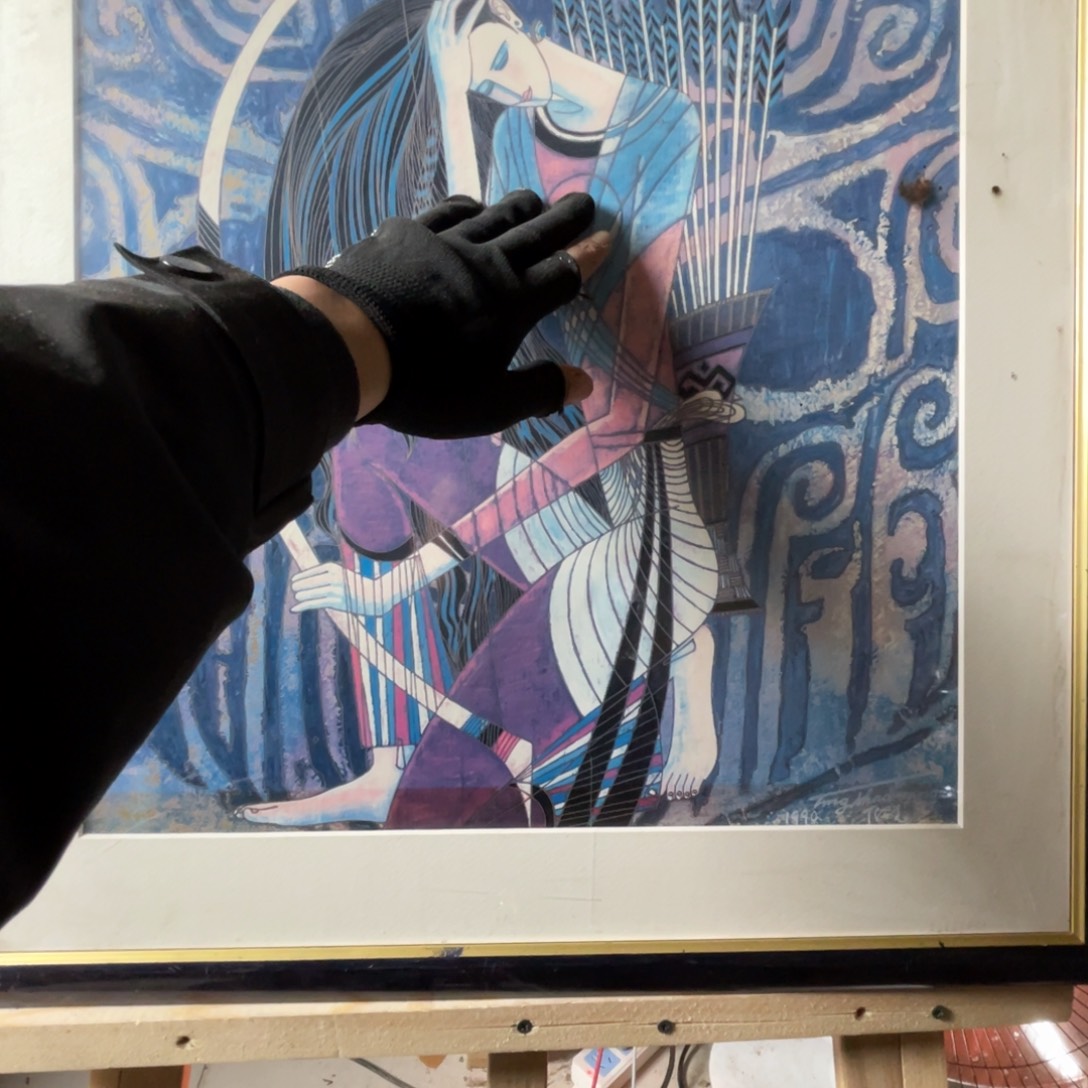 用***4中古框画有些瑕疵看好下单不退不换