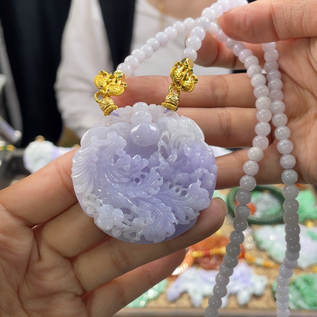 翡翠颈饰未镶嵌代编织