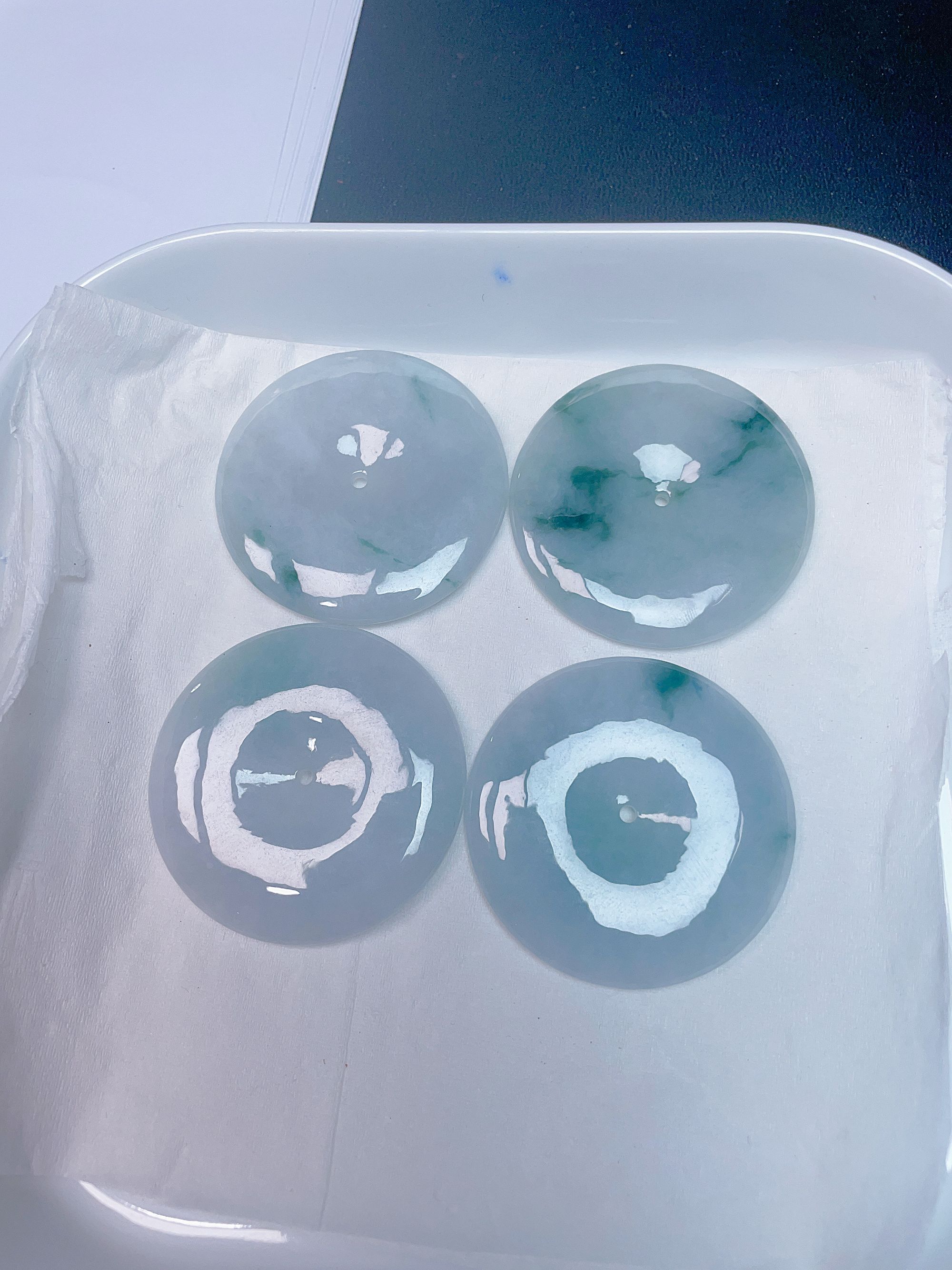  定制翡翠未镶嵌未抛光毛货平安扣多样性发其一拍一发一674