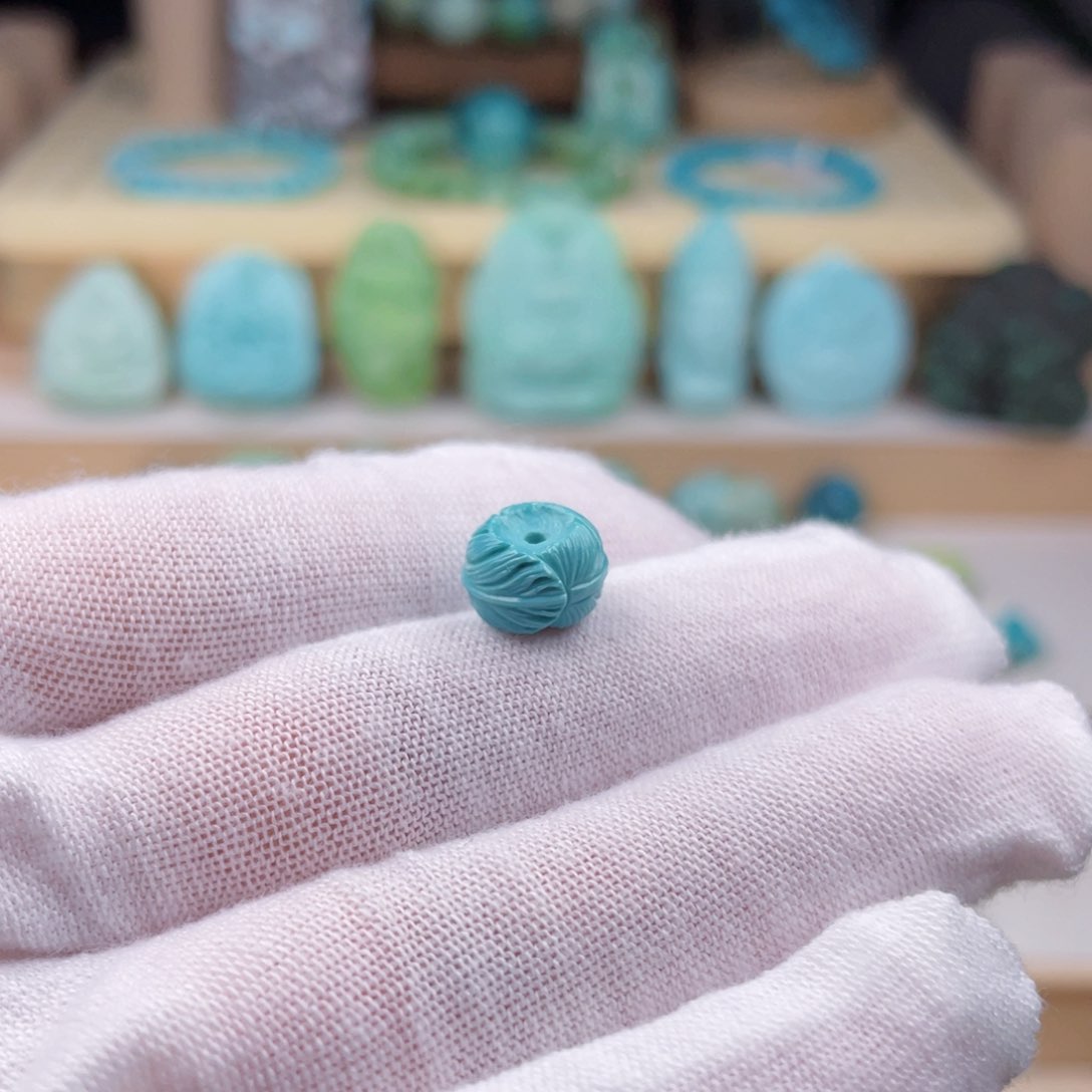 未镶嵌绿松石珠宝奇石9.5毫米