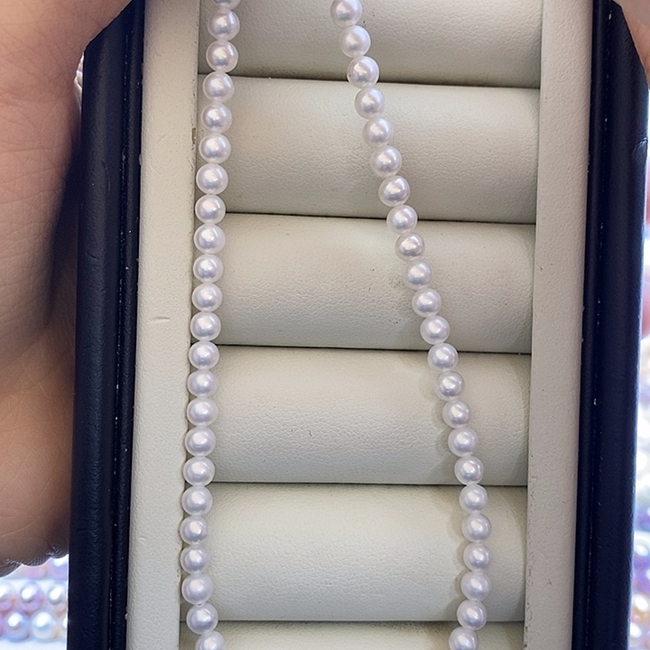淡水珍珠项链18K金镶嵌不***期