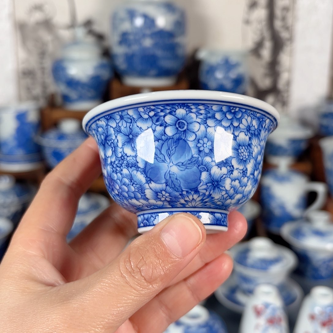 杯青花瓷器手绘作品杯