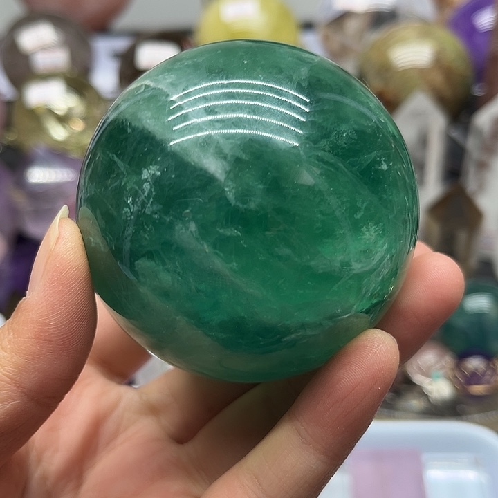 萤石525克萤石球未镶嵌