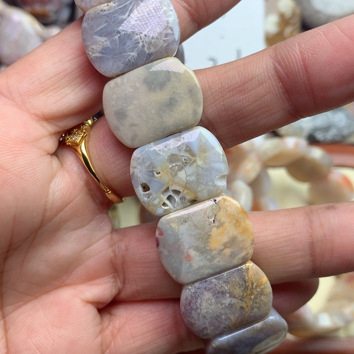 硅化珊瑚（珊瑚玉）颈饰未镶嵌