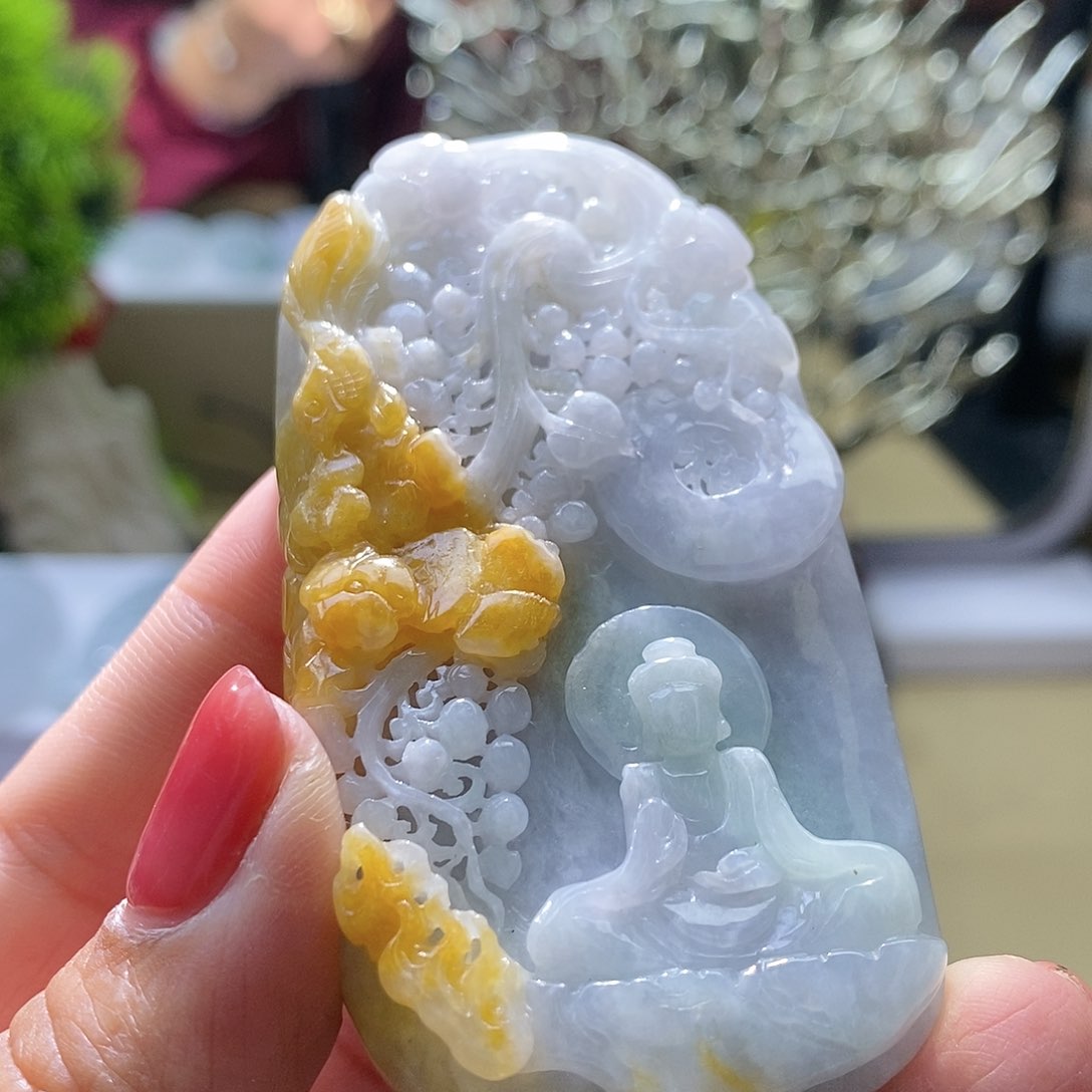【闪购商品】翡翠颈饰未镶嵌观音