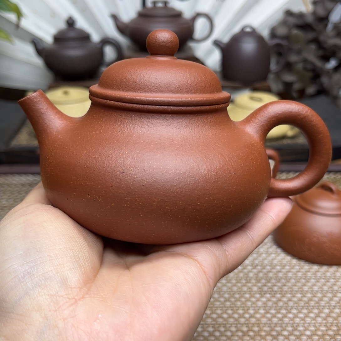 安***琳紫砂茶壶半手红降坡300毫升