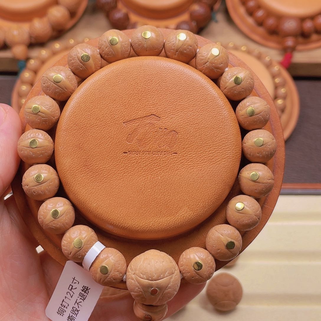 凤眼菩提手串铜钉镶嵌款12尺寸