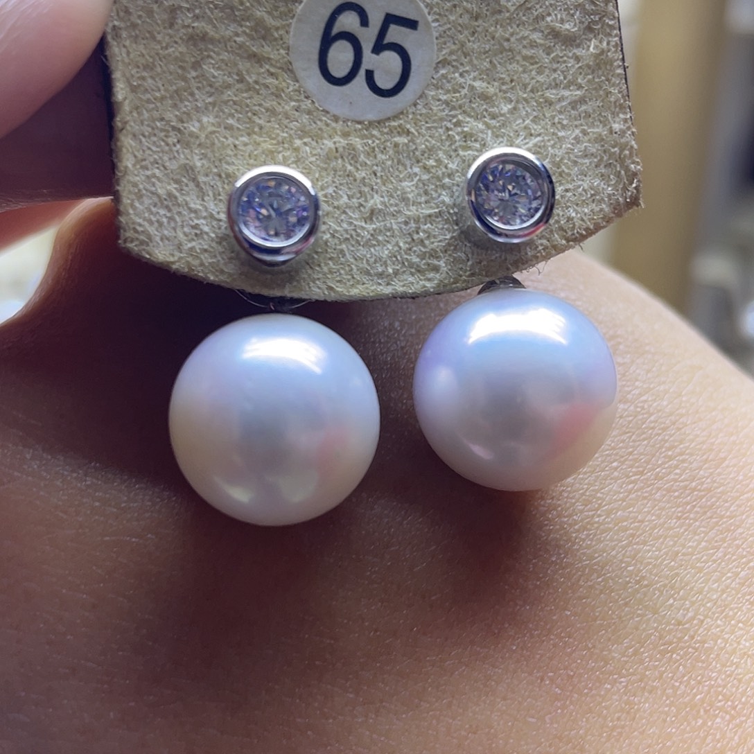 耳饰淡水珍珠银S925镶嵌