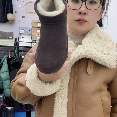 男士皮毛一体雪地靴44码