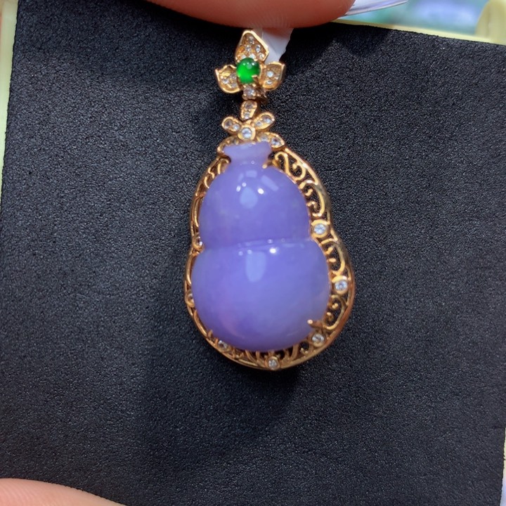 翡翠手链18K金镶嵌翡翠