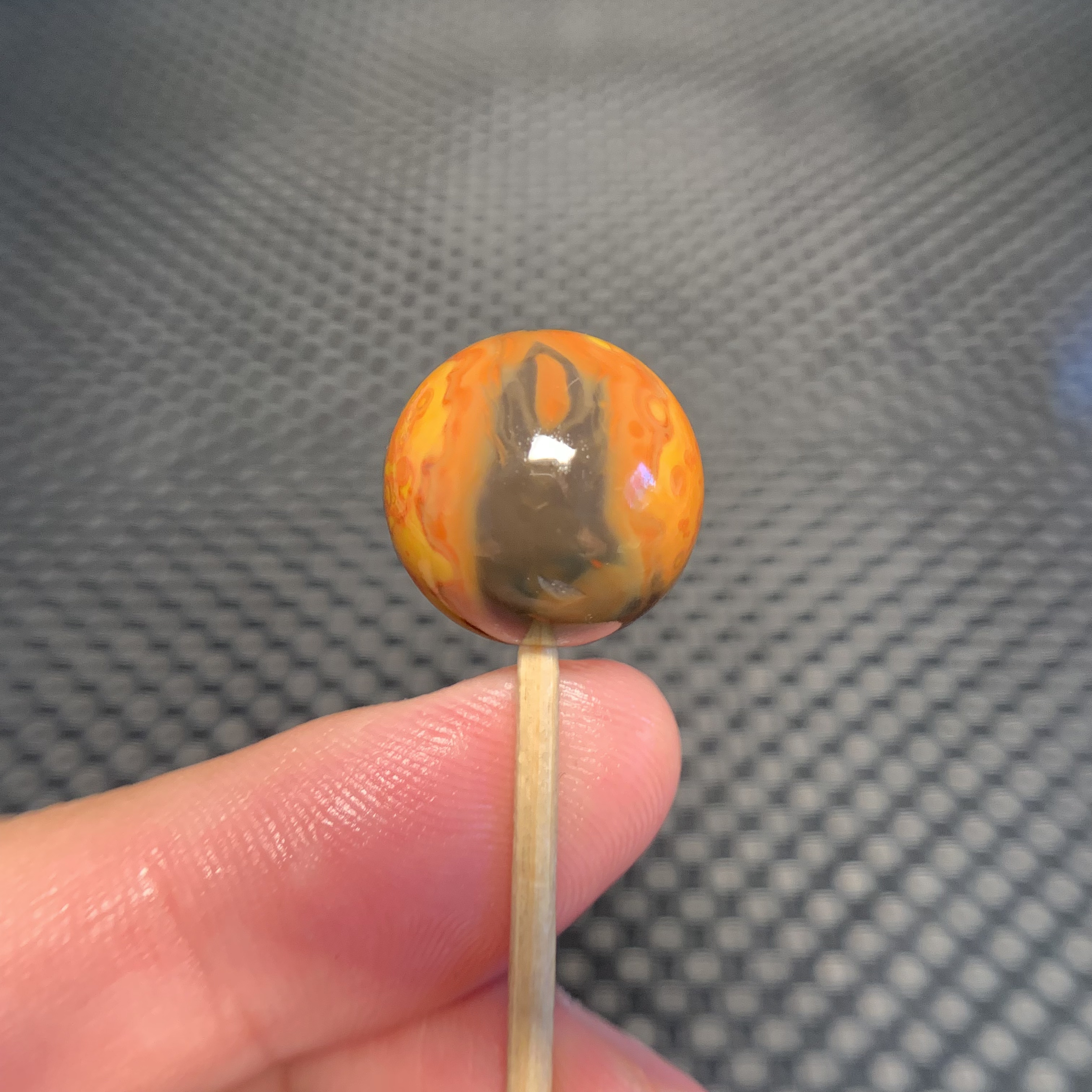 天然原矿战国红象形圆珠【蟹钳】1.8cm尺寸