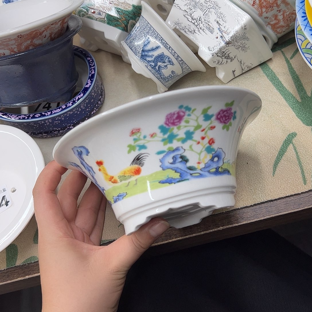 紫砂花盆785号瑕疵17/7cm