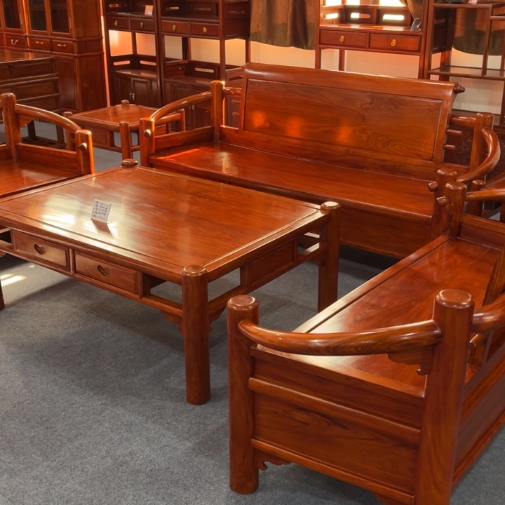 布***克紫檀木类成套家具刺猬