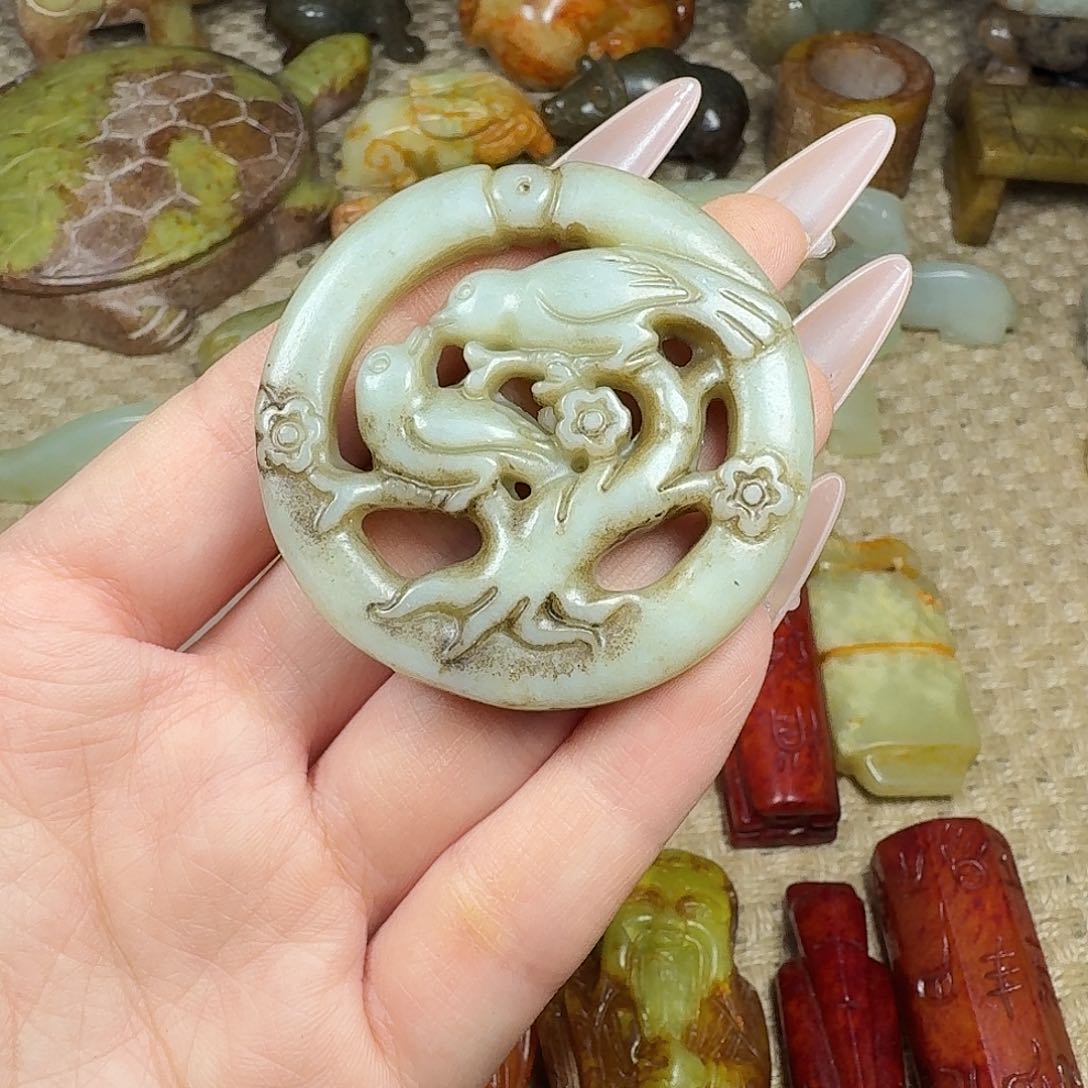 白玉菩提吊坠挂件