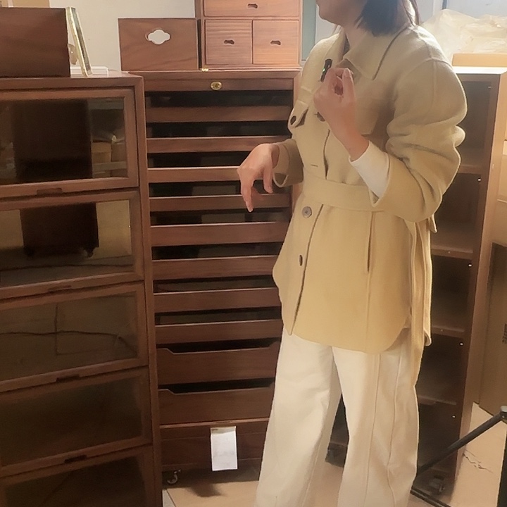 北美黑胡桃十层卷帘柜