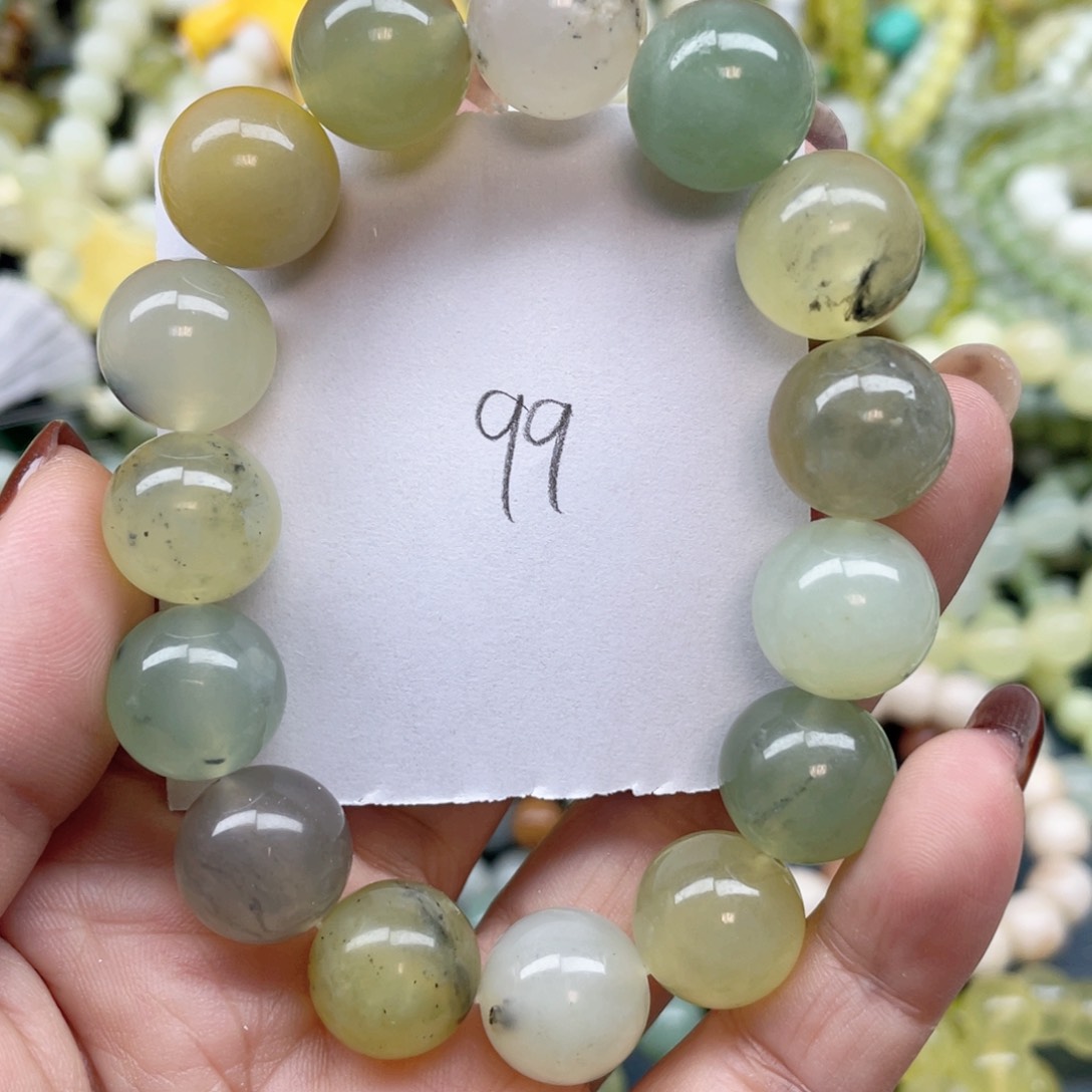 未镶嵌蛇纹石玉手链