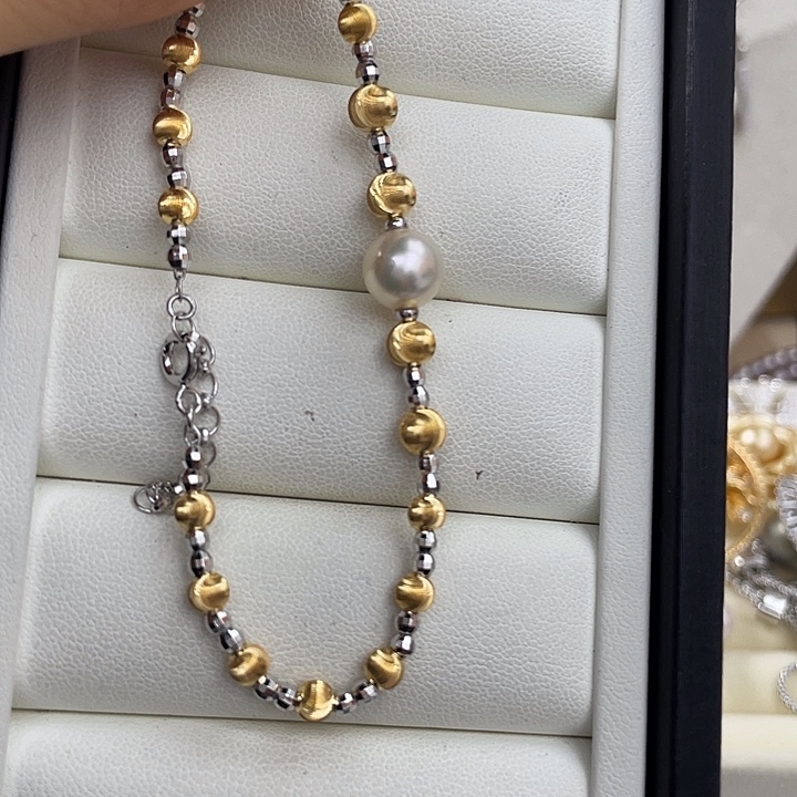 手绳海水珍珠银S925镶嵌