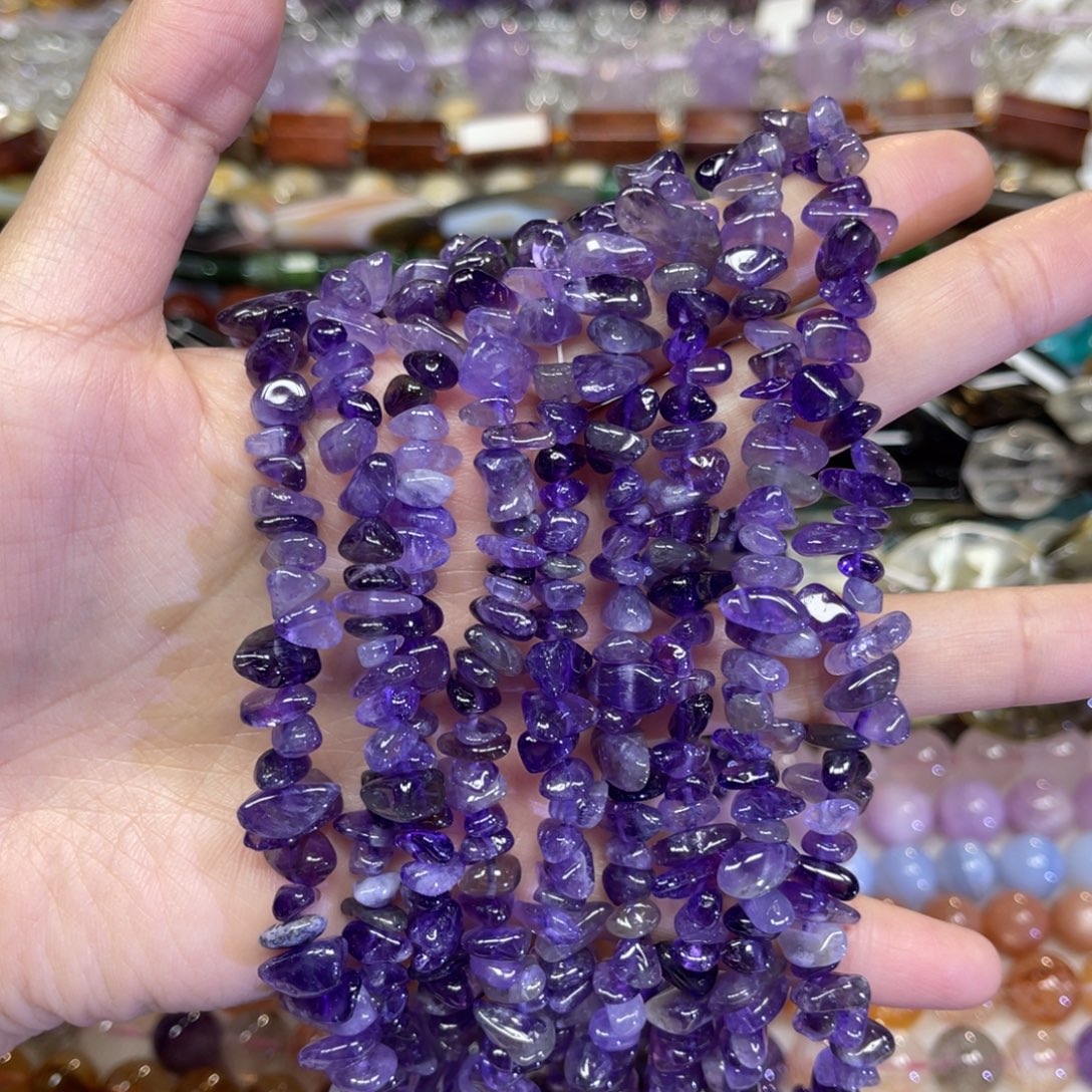 玛瑙/玉髓散珠天然紫水晶四圈