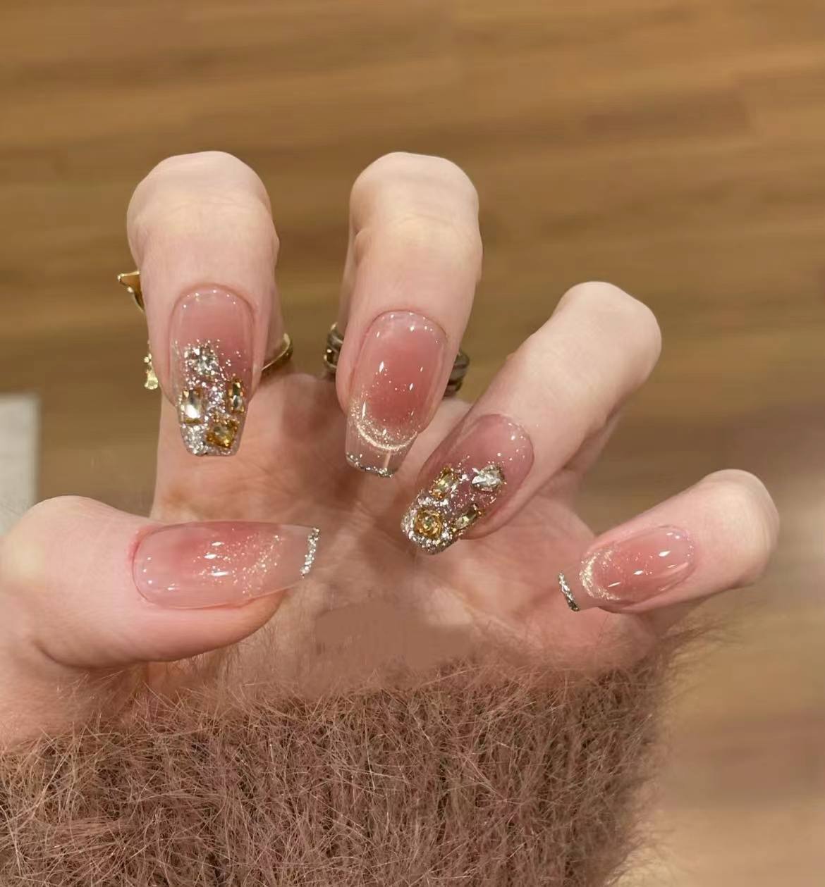 落日余晖手工穿戴甲-掉钻包补-送工具包