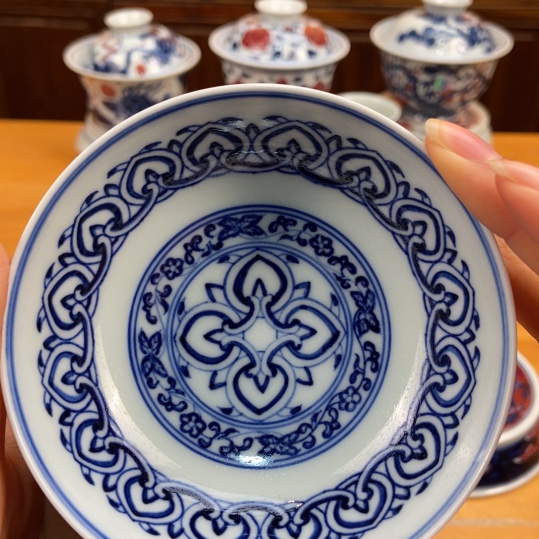 手绘现代茶具非古董