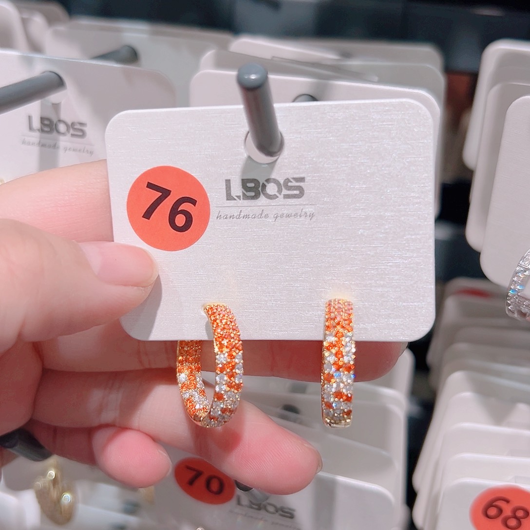 美***生琉璃铁合金合金耳环的