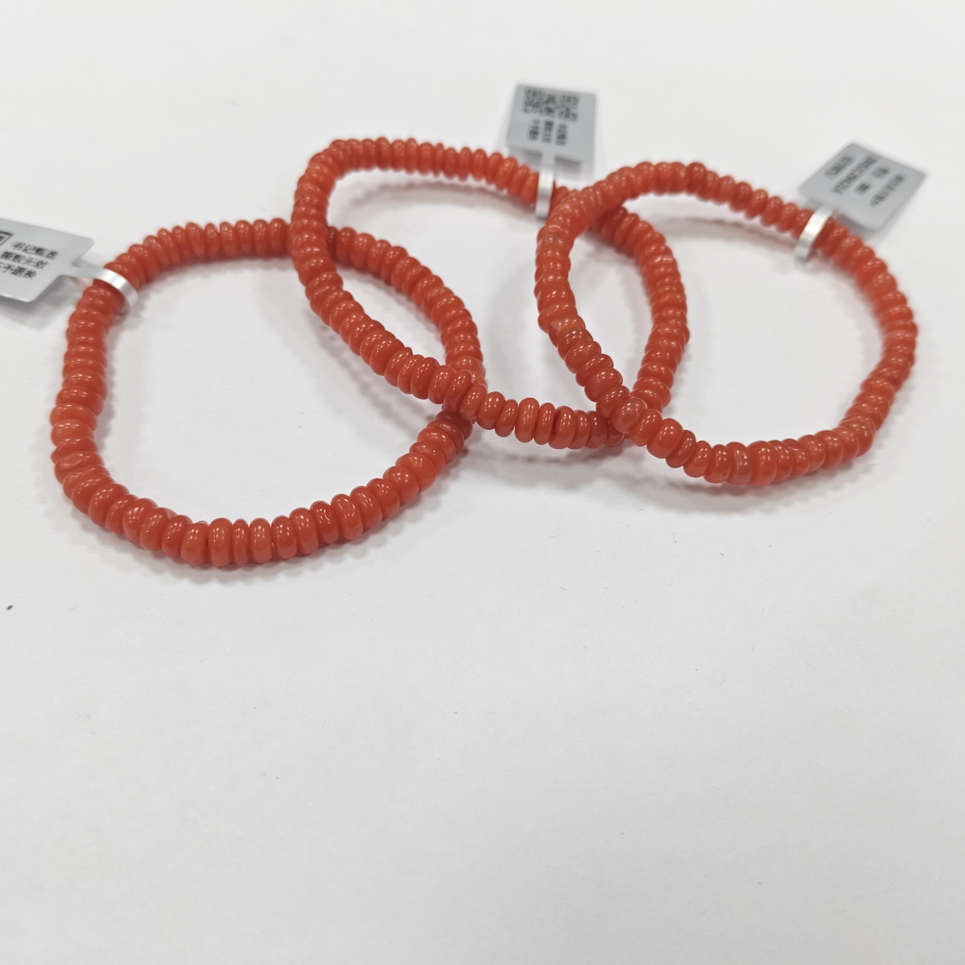 【小院甄选】天然南红药片珠手链 多样性发一件 约5mm 2942LA