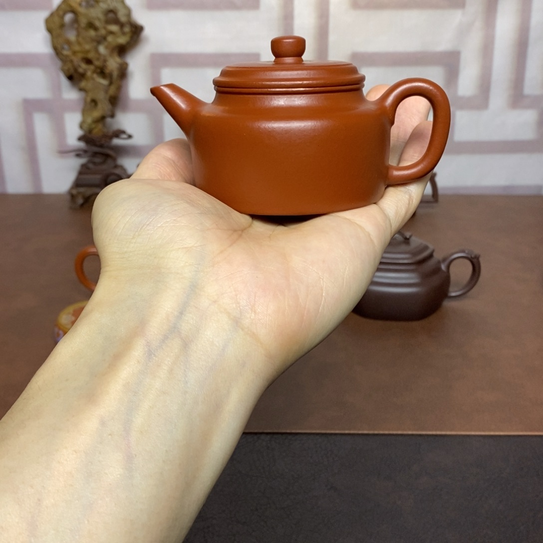 茶壶紫砂紫砂茶具朱泥剑流德钟