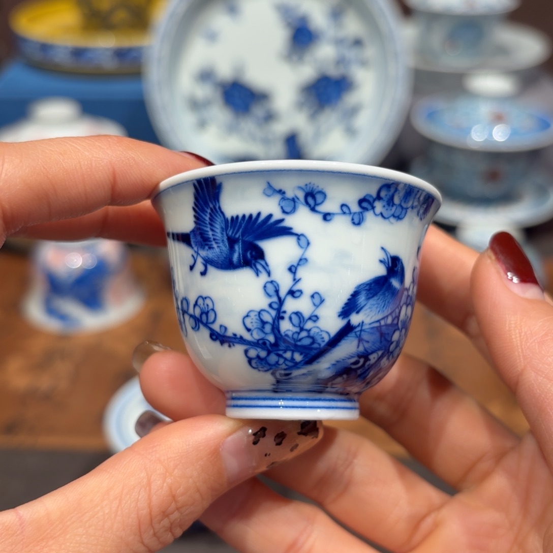 瓷片手工手绘陶瓷茶具