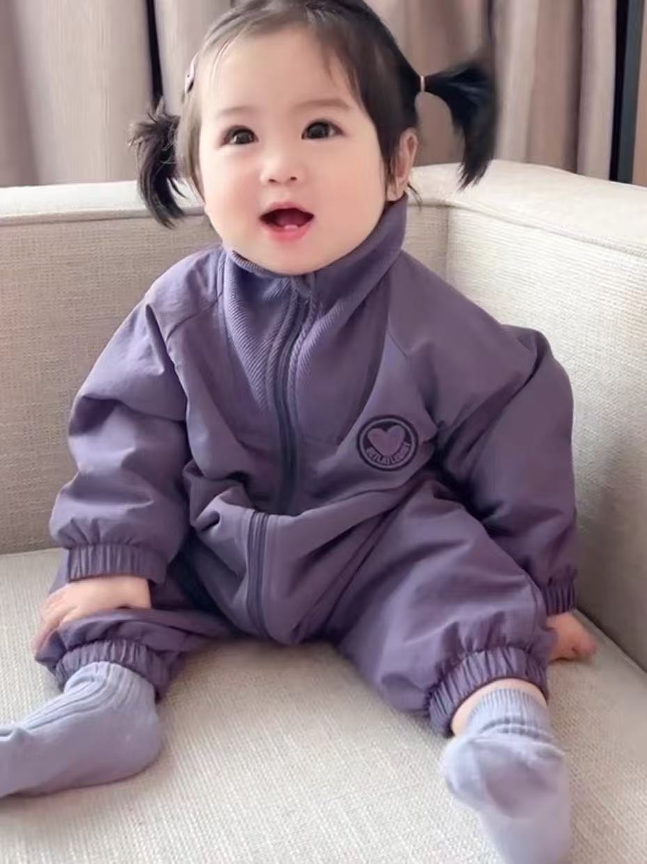 【三防加厚绒冲锋哈衣 】婴儿冬款加厚保暖连体衣宝宝外出爬爬服冬