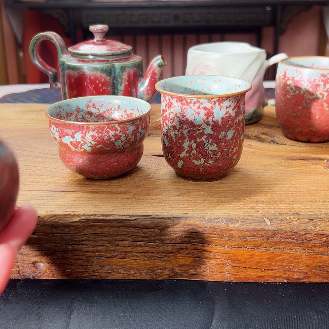 摆件船****们钧瓷艺术作品