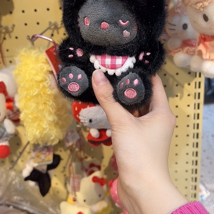 黑色豹纹kt玩偶挂件