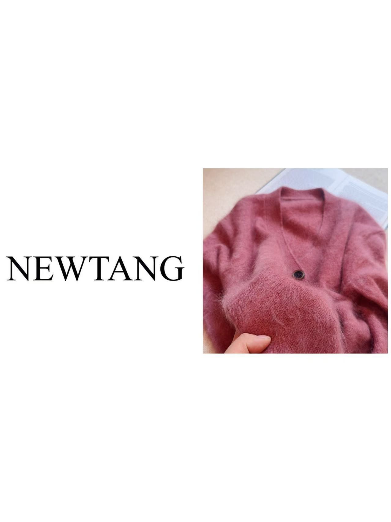 【暖冬】1152 100%羊毛秋冬V领毛衣韩版宽松慵懒风开衫外套