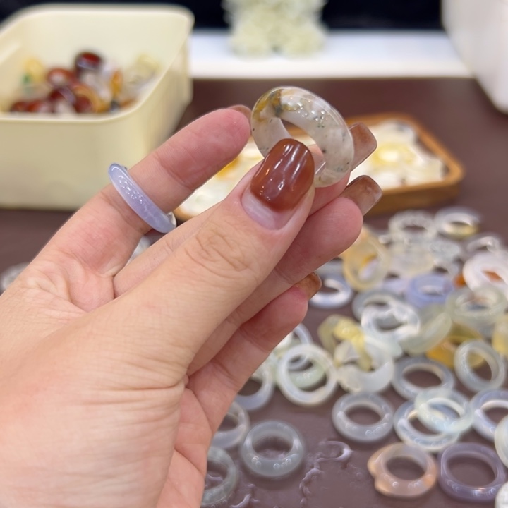玛瑙/玉髓合金戒指98港14