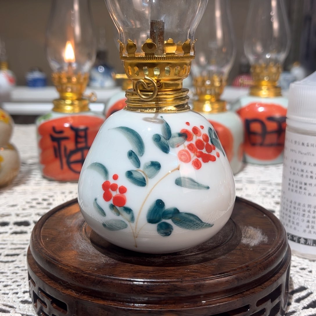 摆件景德镇陶瓷香薰灯