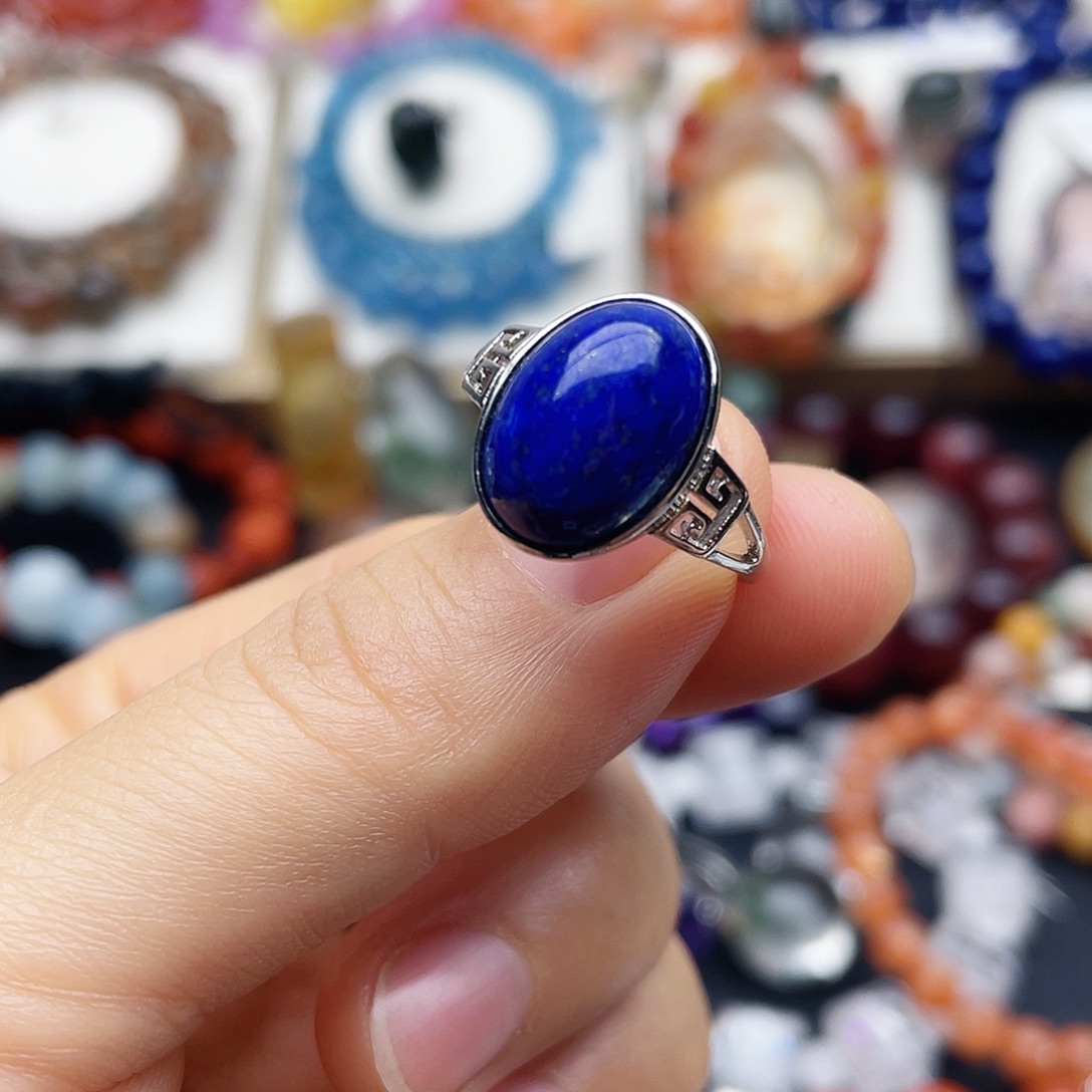 烟晶戒指银S925镶嵌