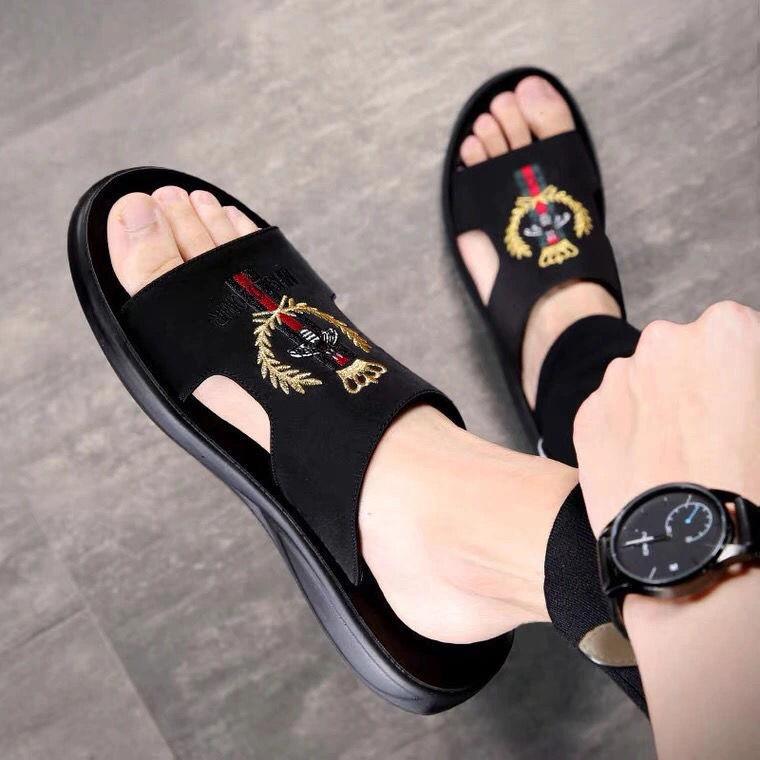 2025夏季新款外贸休闲男士拖鞋大码男款高档男拖鞋潮外穿凉拖鞋