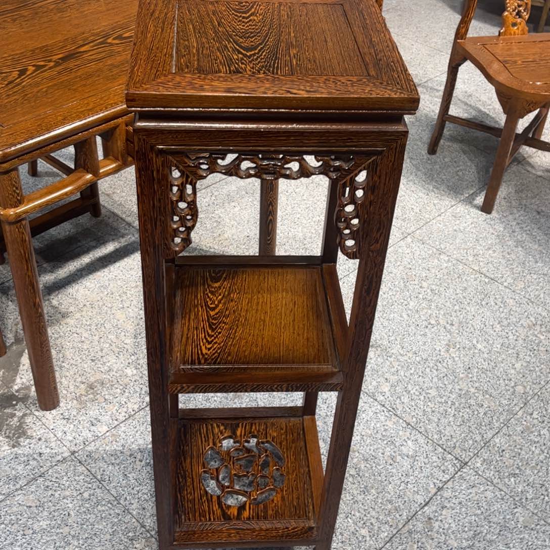 鸡翅木类成套家具1米